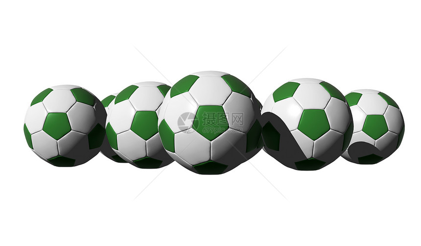 3D变绿足球乐趣守门员皮革闲暇概念世界锦标赛爱好插图圆形图片