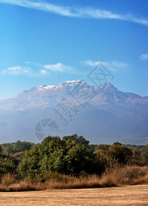 墨西哥火山顶峰全景风景天空高清图片