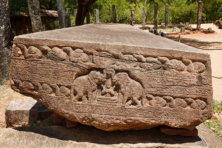 石板雕刻Gal Pota  具有古迹的石板字母石头雕刻药片背景