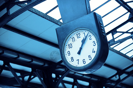 城市时钟复古计时器车站地铁地铁站数字风光火车站都市时间背景图片
