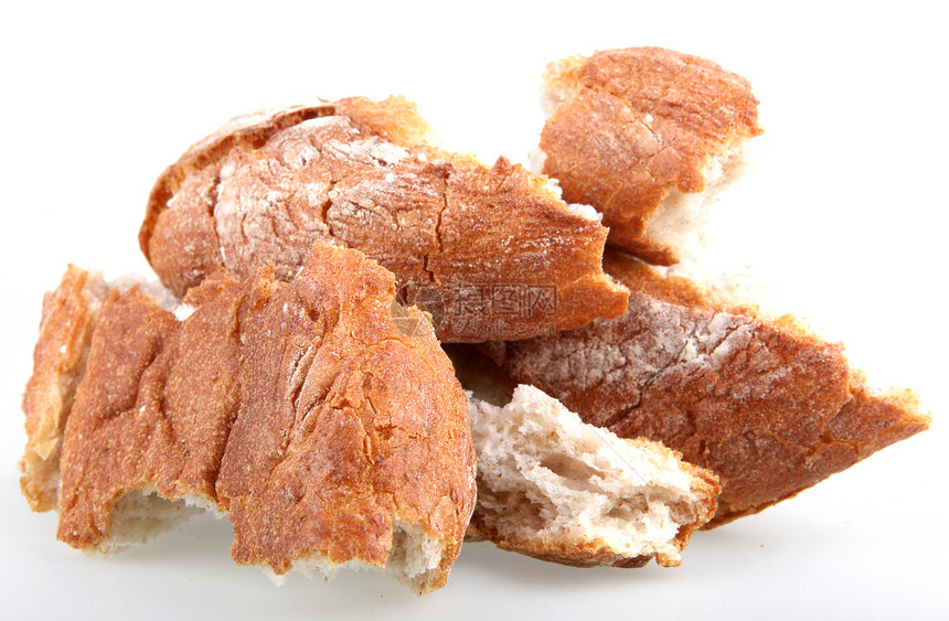 新鲜面包小麦面团谷物生活面包师糕点纤维脆皮饮食早餐图片