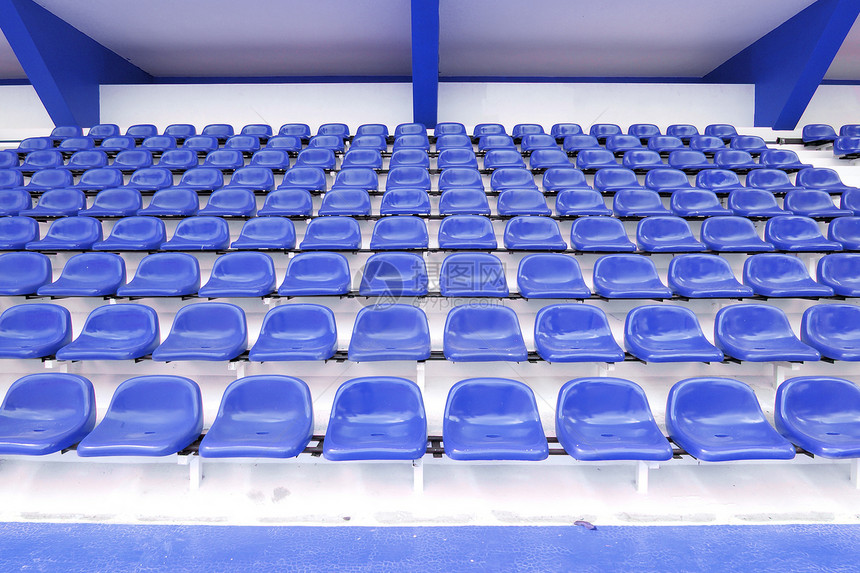 泰国体育场蓝色座位长椅看台塑料椅子游戏橙子红色楼梯足球剧院图片