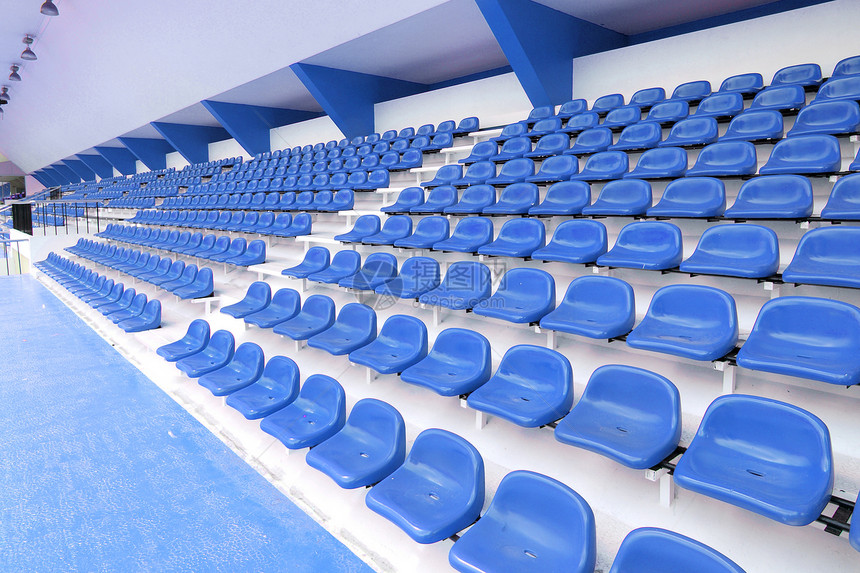 泰国体育场蓝色座位红色楼梯足球剧院塑料数字民众空白游戏椅子图片
