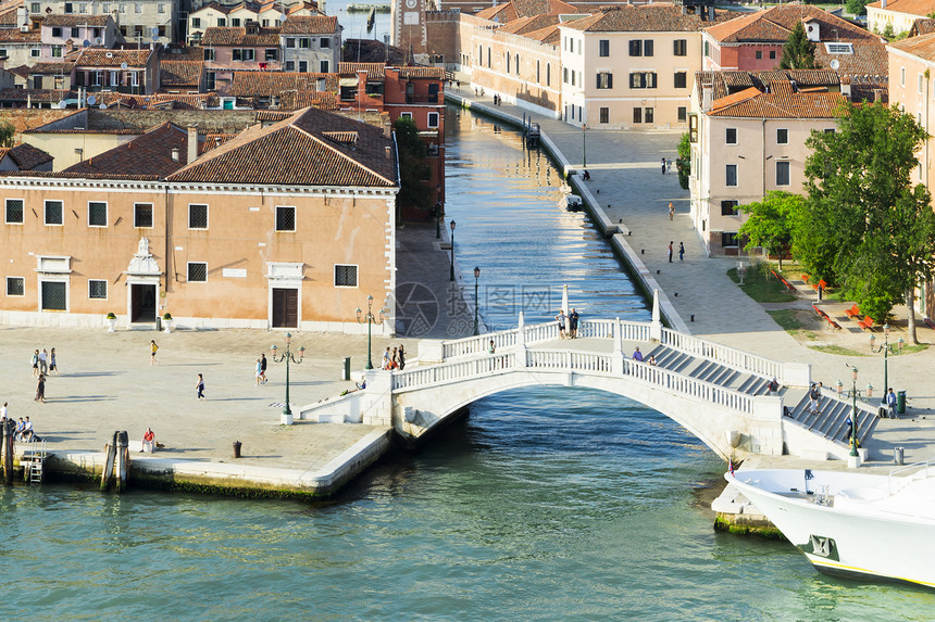 意大利威尼斯 意大利教会旅行地标景观建筑渠道旅游运河游客假期图片