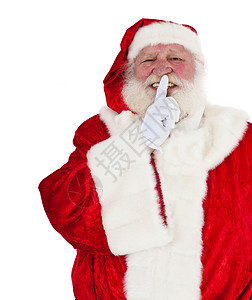 圣诞老人外观秘密传统戏服老年男人时候白色高清图片