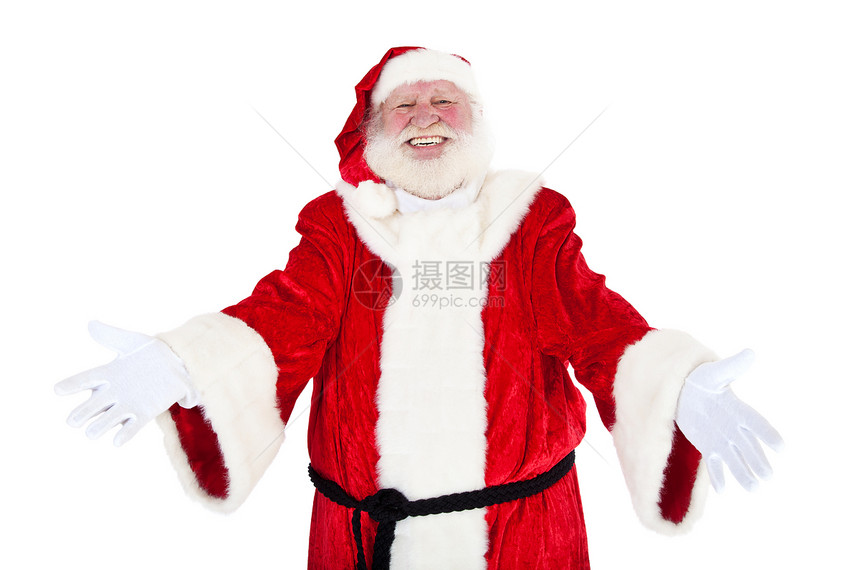 圣诞老人外观时候男人问候语传统戏服老年白色图片