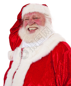圣诞老人白色时候外观戏服传统男人老年高清图片