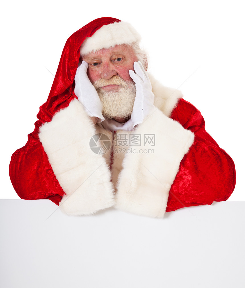 圣诞老人传统外观老年时候白色男人戏服图片
