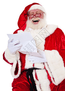 圣诞老人邮件微笑邮政戏服外观老年传统时候白色男人背景图片