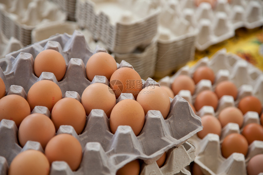 新鲜鸡蛋盒子纸盒案件市场摊位商品图片