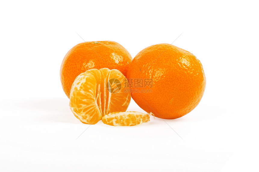白背景孤立的普通话白色食物活力果汁饮食橙子水果图片