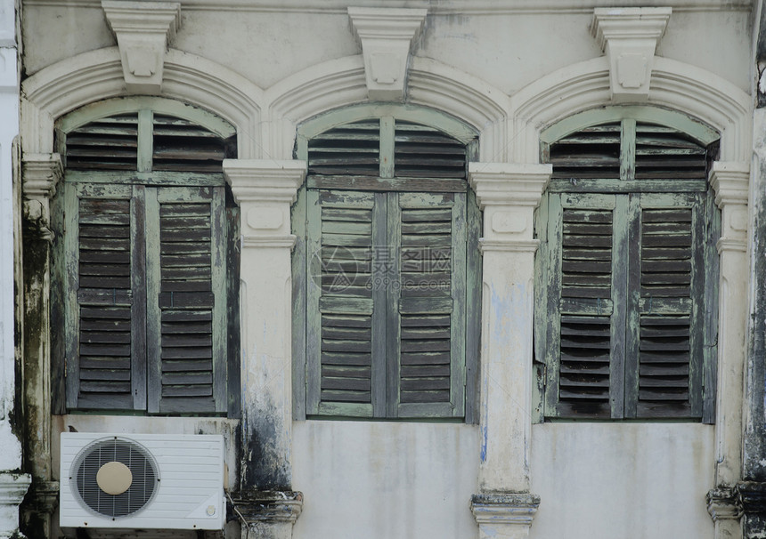 旧窗口建筑窗户白色住宅风化木头文化房子建筑学古董图片