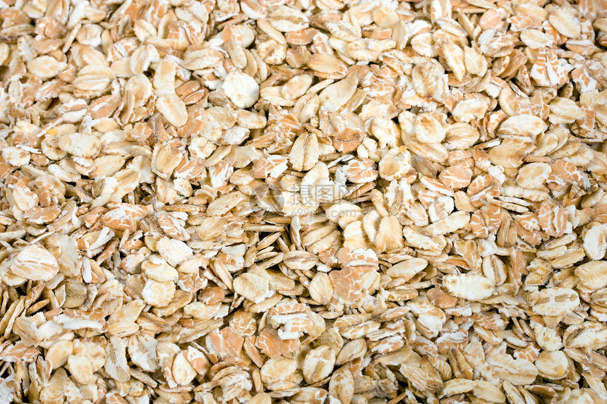 燕麦谷物粮食麦片薄片碎粒棕色食品饮食食物白色图片
