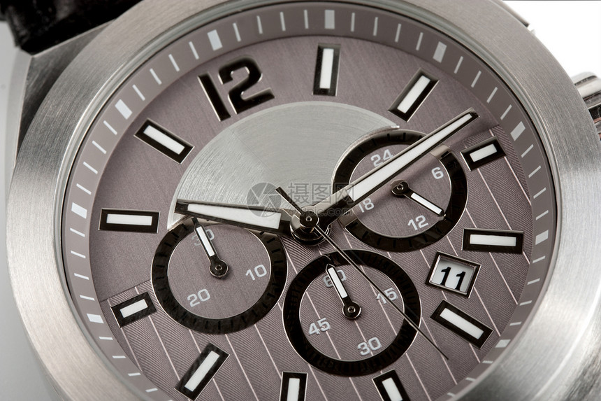 银色手表机械间隔金属按钮运动乐器跑表钟表玻璃速度图片