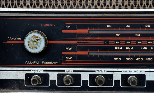 古代无线电拨号白色频率电子产品车站收音机调频木头乡愁乡村音乐背景图片