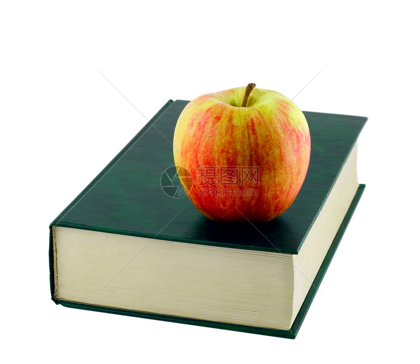 书上苹果学校意义文学教育材料阅读绿色学习老师职业图片