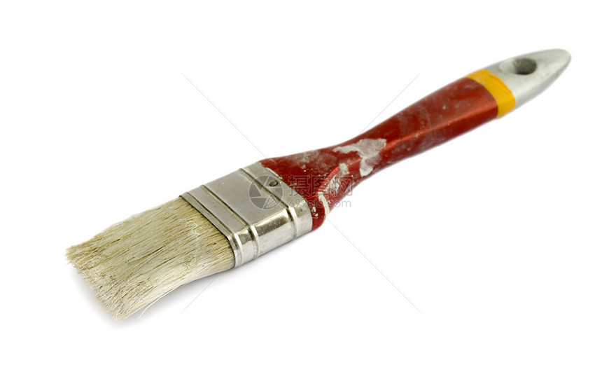 油漆笔刷刷子黄色斑点绘画家务房子工作画家工具搪瓷图片