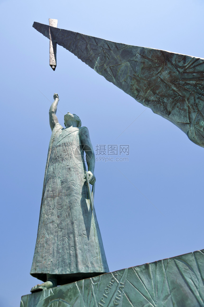 毕达哥拉斯几何学数学旅行哲学家纪念碑哲学雕像三角形历史性图片
