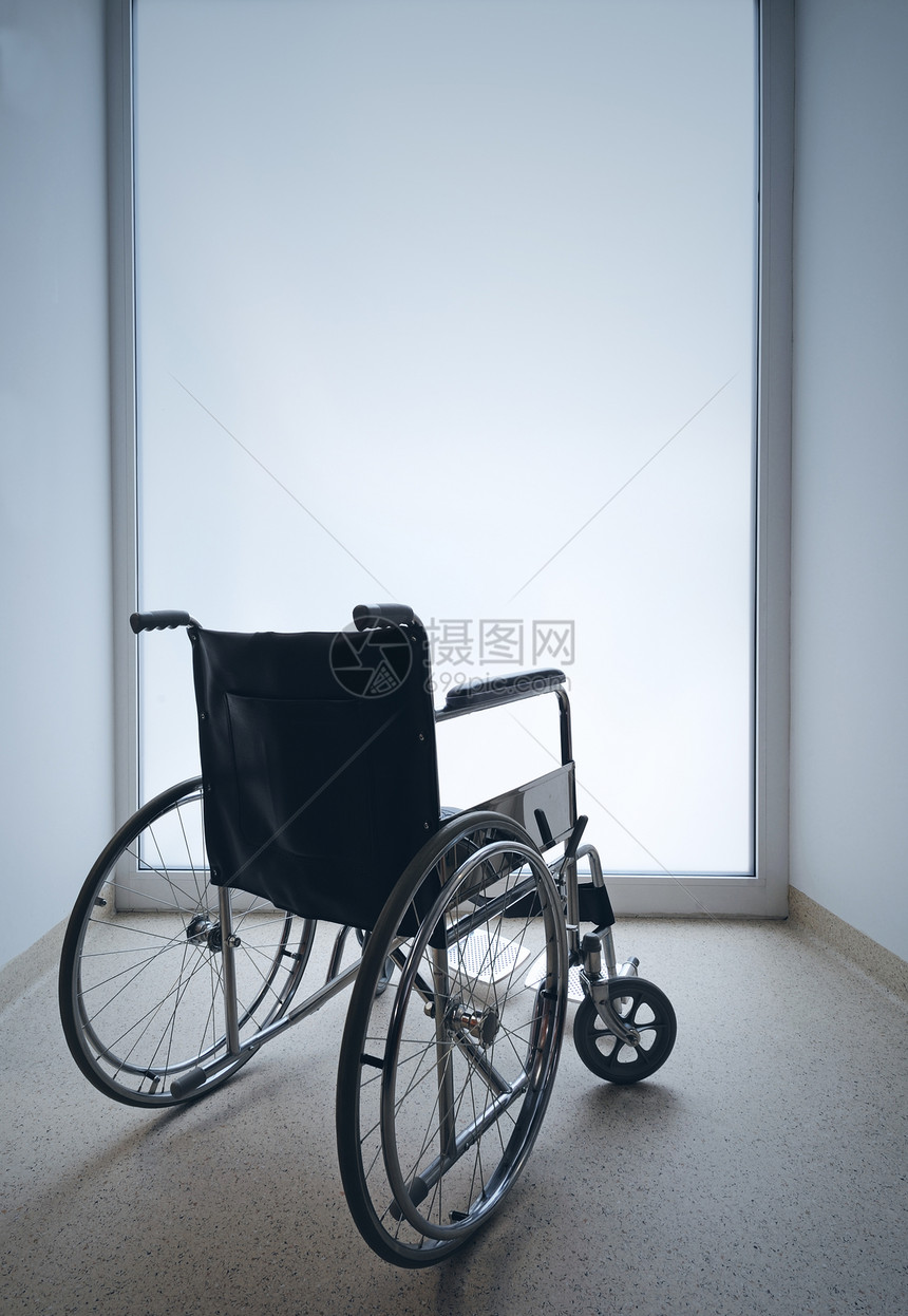 空空轮椅残疾人对象辅助设施损失车轮诊所身体考试走廊图片