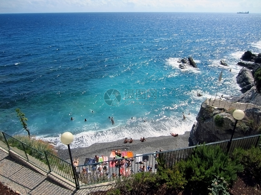 意大利海岸海滩支撑图片