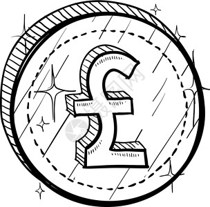 自由贸易英国镑矢量草图设计图片