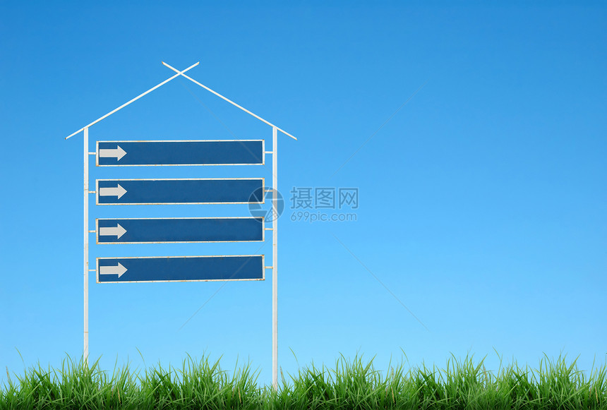 路标蓝色指导街道路牌天空控制板招牌木板笔记导航图片