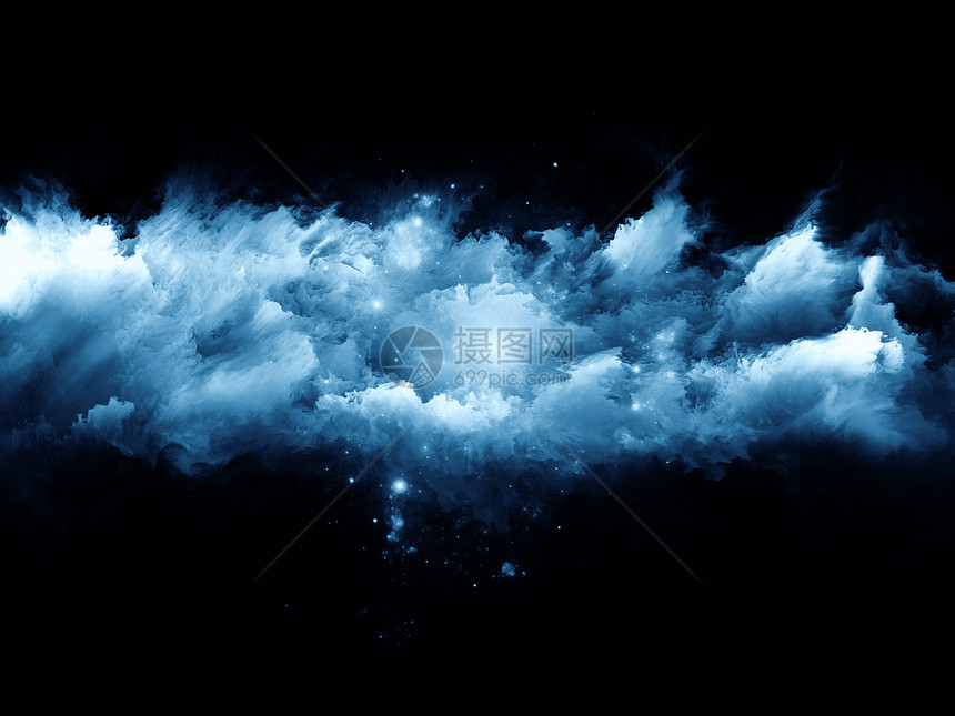 三维折形云层墙纸泡沫音乐创造力黑色想像力魔法蓝色精神星云图片