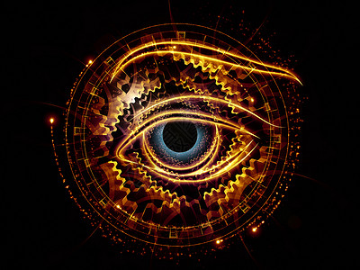 抽象技术眼圆圈手表黑色插图圆形瞳孔中心鸢尾花墙纸眼睛背景图片