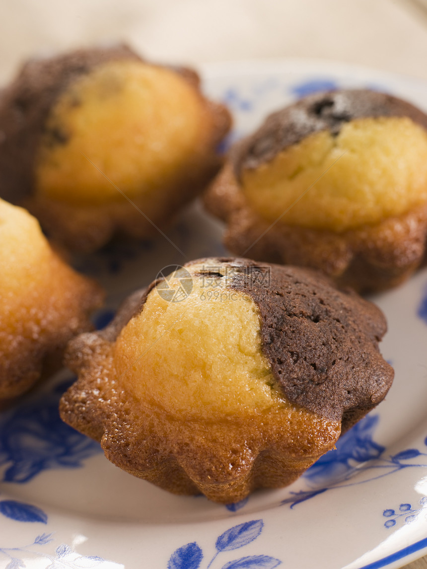 巧克力和香草饼蛋糕在布里奥切锡中煮熟食谱烘烤香草盘子甜食面包食物蛋糕烹饪糖果图片