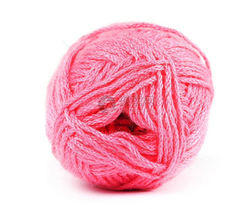 粉色字符串球白色编织细绳爱好创造力棉布小路纤维红色衣服图片
