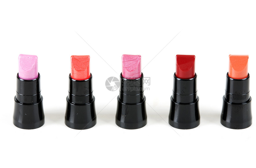 女红色口红黑色配饰白色香水产品粉色化妆品管子图片