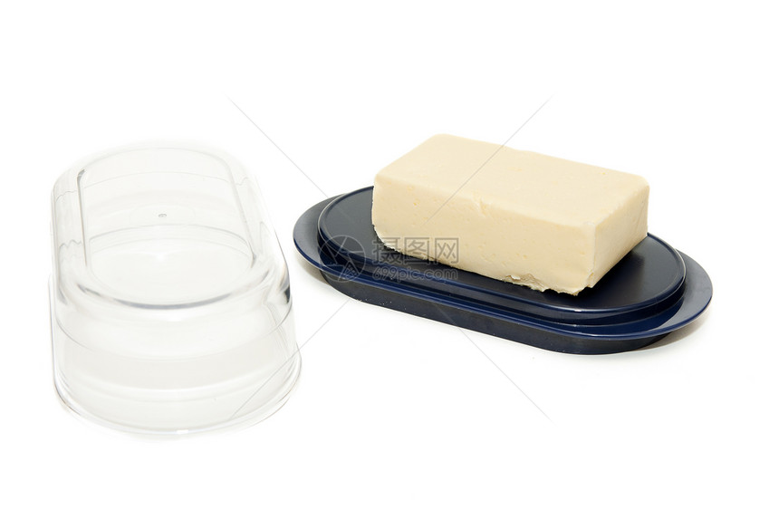 黄油一块牛奶午餐杂货奶油状工作室盘子产品奶制品早餐服务图片