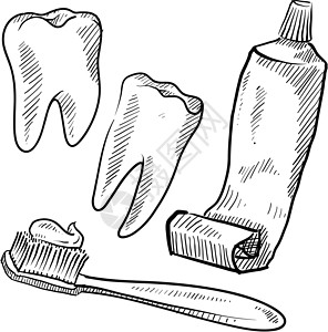 氟化物牙科卫生用品草图设计图片
