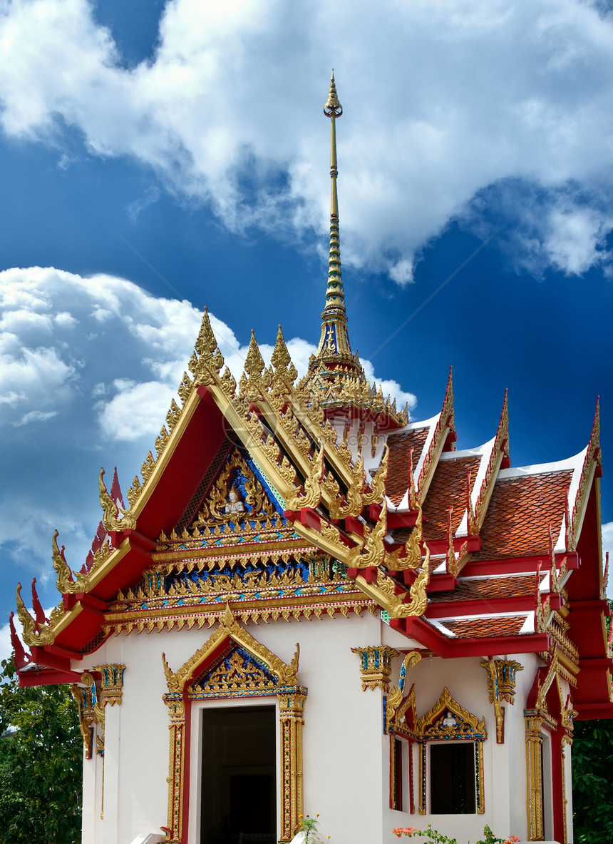 美丽的泰泰庙城市游客传统旅游建筑学旅行地标装饰精神艺术图片