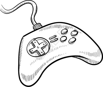 视频游戏控制器草图分数社会涂鸦控制时间插图孩子们玩家游戏机电子背景图片