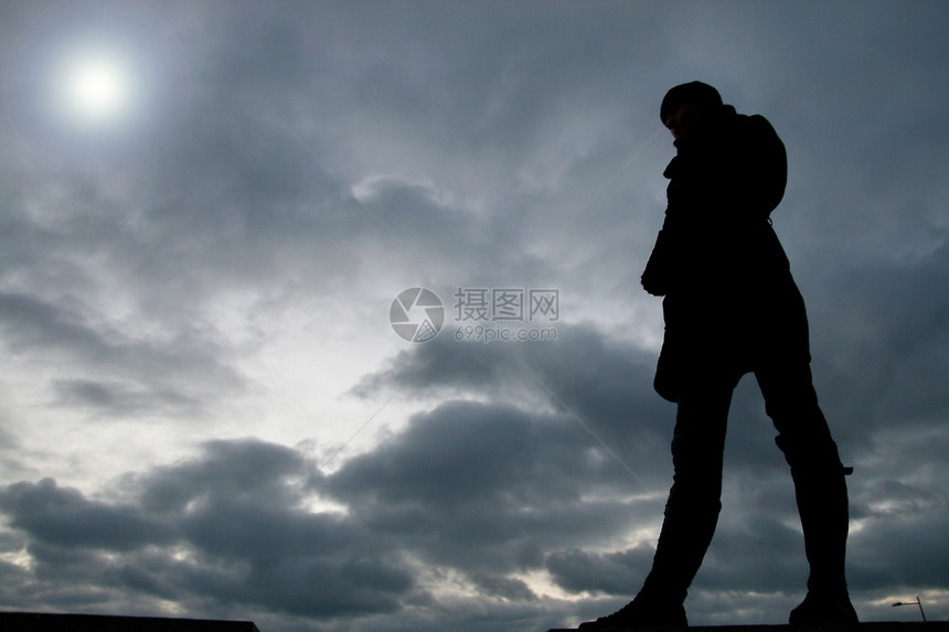 天空多云云景气象日出日落靛青气氛空气天堂图片