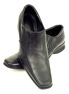 黑鞋优雅的一双黑鞋背景图片