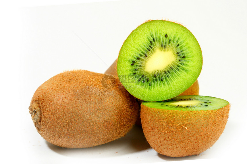 与世隔绝的kiwi水果美食营养早餐热带团体甜点奇异果叶子食物图片