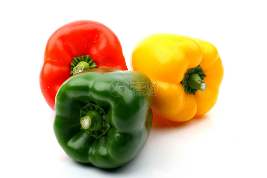 彩色辣椒胡椒营养饮食沙拉蔬菜美食红辣椒食物水果植物图片