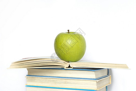 书本教育绿色水果生产白色生活学校图书背景图片