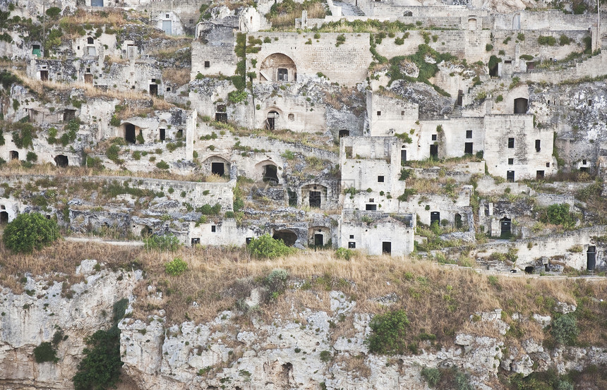 萨西在马泰拉建筑假期全景游客地标房子岩石洞穴历史旅行图片