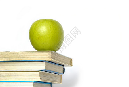 书本图书绿色教育生产学校白色生活水果背景图片
