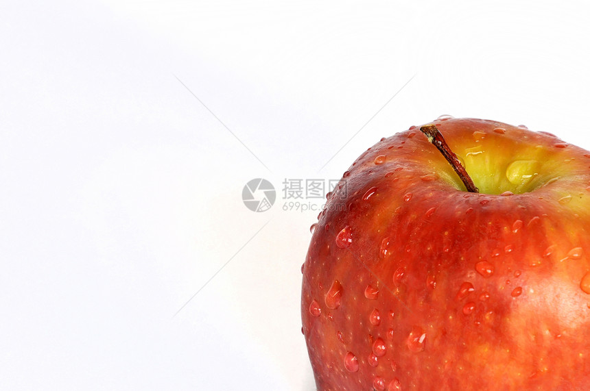 苹果圆形红色水果小吃营养白色果汁饮食食物图片