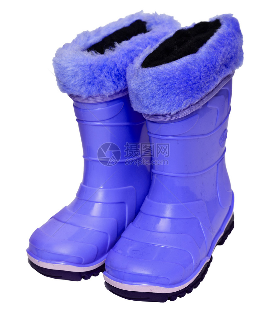 儿童橡胶靴粉色齿轮白色橡皮季节女性紫色孩子们天气靴子图片
