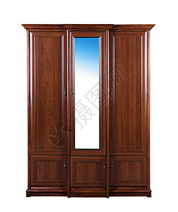 衣柜门素材白色背景的旧木制衣柜背景