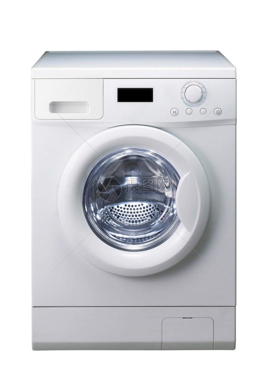 白色与白色隔绝的洗衣机图片