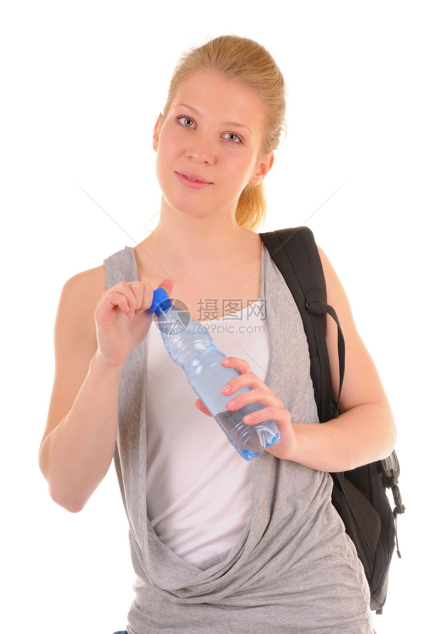 可饮的清水成人牛仔裤运动塑料女士背包口渴女孩女性黑色图片