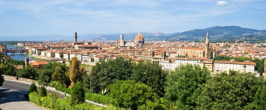 佛罗伦萨旅行假期建筑学城市房屋太阳场景全景阳光纪念碑图片