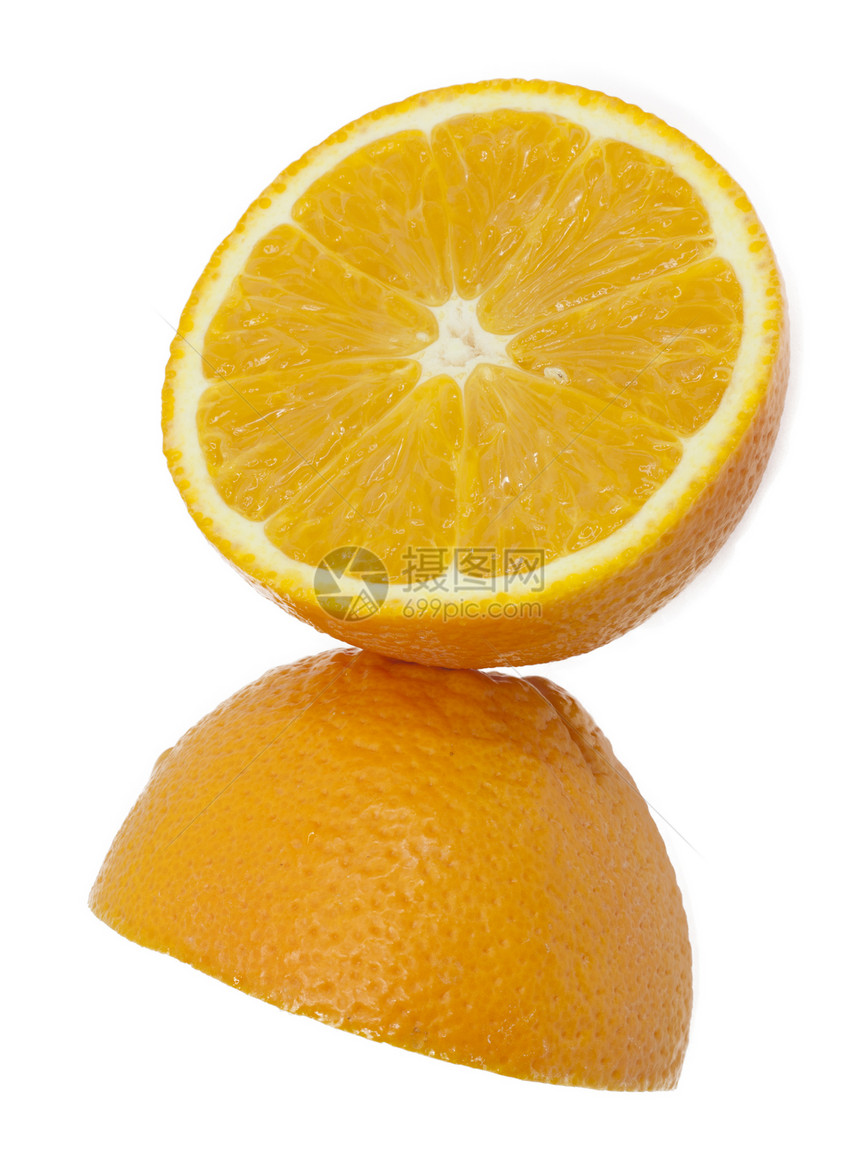 白色背景上孤立的橙色美食热带小吃卫生团体圆形保健节食橙子水果图片