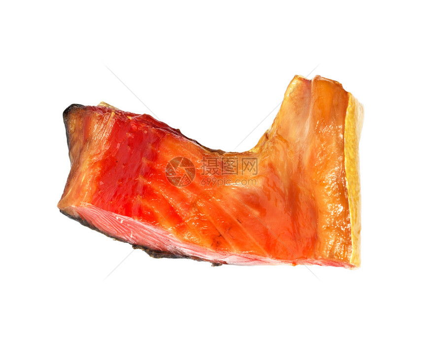 烟熏浮轴盐渍鲑鱼熏制美食白色午餐食物图片